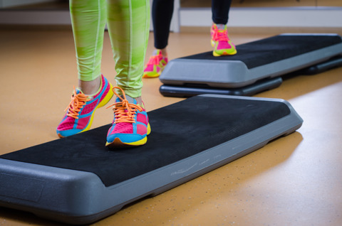 Exercise Shoes And Step Routine Image